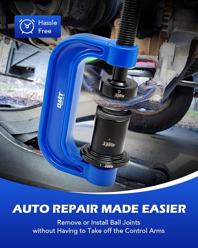 Orion Motor Tech Ball Joint Press Kit, 21-Piece Ball Joint Removal Tool for Installing and Removing Ball Joints, U Joints, and Anchor Pins, Heavy Duty Ball Joint Press Tool for 2WD and 4WD Vehicles