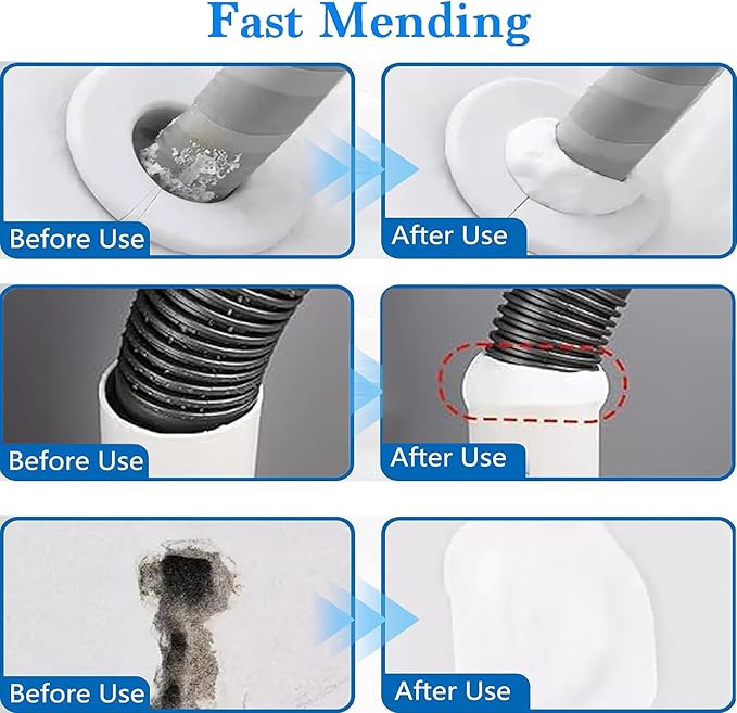8-Pack New Type White Waterproof Sealant Mastic, 2025 Upgrade Repair Sealing Clay, Plumbers Putty for Wall Holes AC Gaps Drain Pipe Sealing, Indoor Outdoor Waterproof Repair, Wall Hole