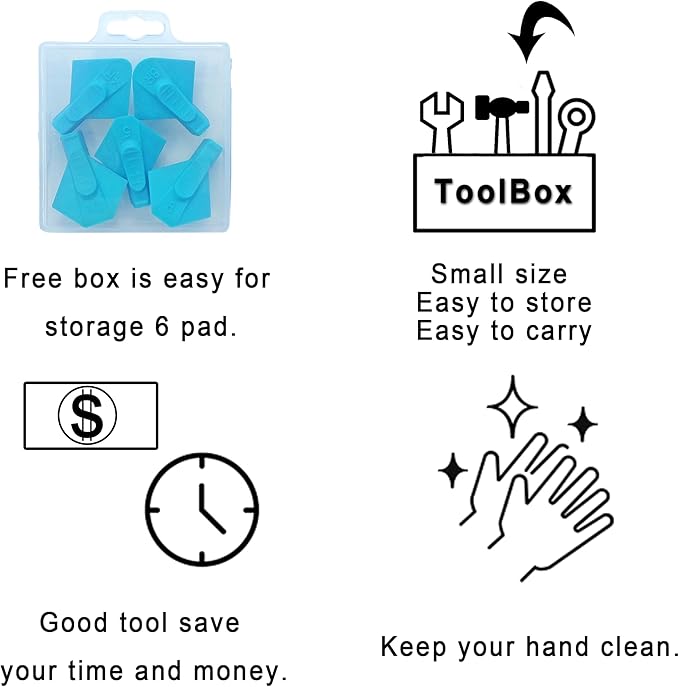 ORXPLUS TOOLS Silicone Caulking Tool Kit Silicone Sealant Finishing Tool for Silicone Sealant Grout Finishing Sealing (Palm Silicone Caulking Tool)