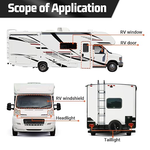 Butyl Sealant Tape 2PCS Butyl Rubber Tape for Installing Car Part, Windows, Doors and Windshield, Black, Waterproof