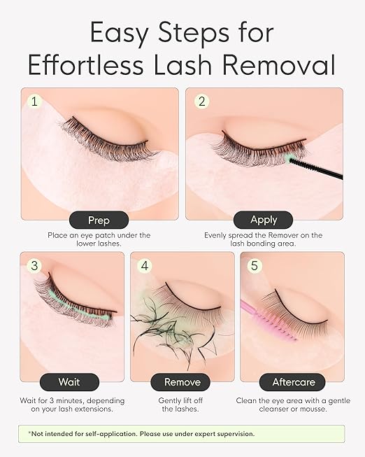 BEYELIAN Eyelash Extension Remover Cream, Light Aloe Flavor Cream,Eyelash Adhesive Remover, Professional Eyelash Extensions Remover for Salon