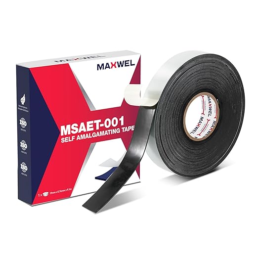 Self Amalgamating Rubber Splicing Tape - 3/4 Inch 10 Yards General Purpose Waterproof High Voltage Self Fusing Electrical Insulating Tape
