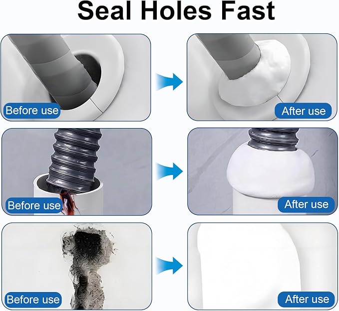 35 Pack White Seal Putty Waterproof Duct Seal Repair Sealing Clay,Cement Crack Filler,Plumbers Putty,Quick Mending Mud for Drain Connection, Wall Hole, Air Conditioning Hole Waterproof Seal Putty | mastic sealant