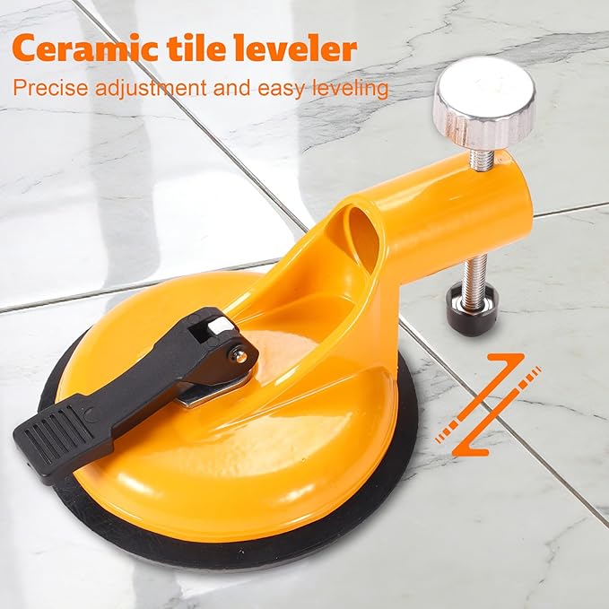Granite Marble Countertop Seam Leveling Tool, Adjustable Vacuum Suction Cups Professional Gap Adjustment Kit for Stone Slab Installation & Repair (Yellow)