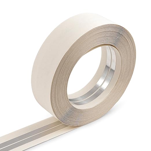 ROLLINGDOG Reinforced Drywall Corner Tape, 2" x 98.4' Drywall Tape No Adhesive Side, Inside Outside Corner Bead with Metal for Wall Crack Repair