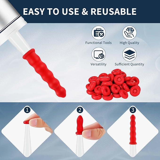 Zonon 150 Pieces Caulk Cap Caulk Saver Finishing Tool Tube Covers Tube Caps for Sealing and Preserving, Red