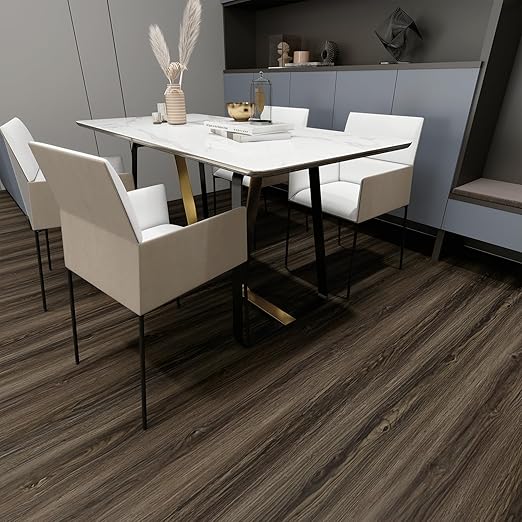 Wood Grain Peel and Stick Floor Tiles – 11.8” Width, Full Roll Length of 394" – Versatile Design for Any Space, Self Adhesive Vinyl Flooring, Waterproof and Non-Slip Features