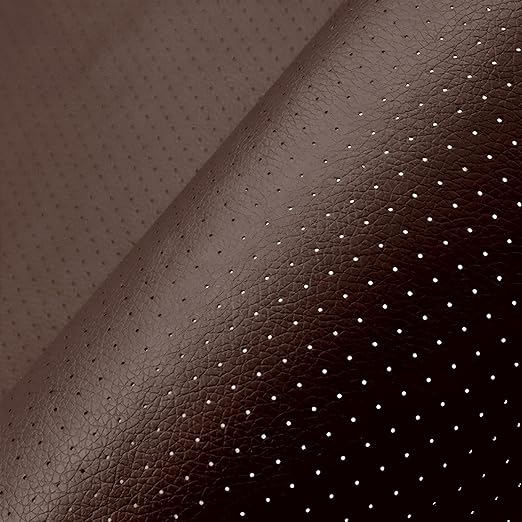Self Adhesive Leather Repair Patch Tape Kit, Perforated Leather Repair for Furniture Couch Sofa Car Seats Office Chair, Vinyl Repair Kit (Dark Brown, 7.8x11.8 inch)