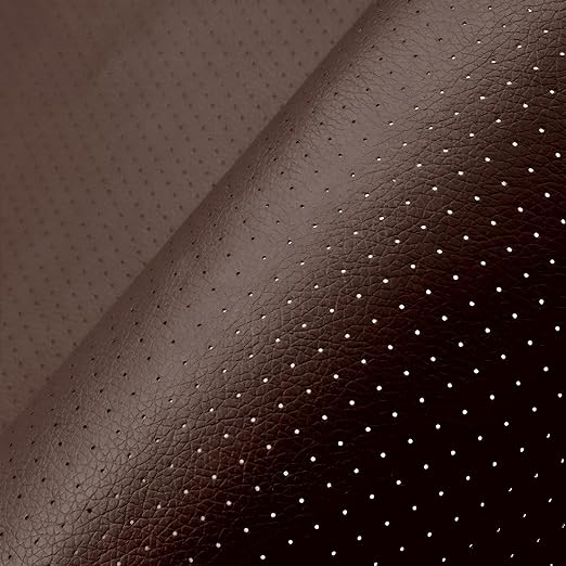 Self Adhesive Leather Repair Patch Tape Kit, Perforated Leather Repair for Furniture Couch Sofa Car Seats Office Chair, Vinyl Repair Kit (Dark Brown, 15.7x59 inch)