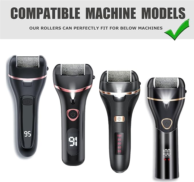 12 Pack Electric Pedicure Device Replacement Roller Heads with Same Mineral Stone for Feet Care Perfect Grinding Heads for Callus Remover for Daily Maintenance (12pcs Fine Coarse)