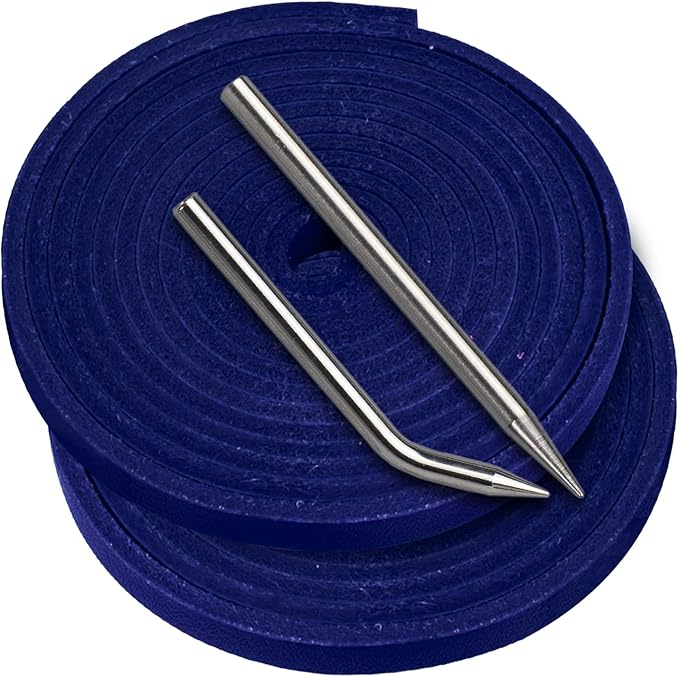 Baseball Glove Lace, Mitt Lace Repair Kit Softball 2 Leather Laces and 2 Lacing Needles for Catcher's Glove