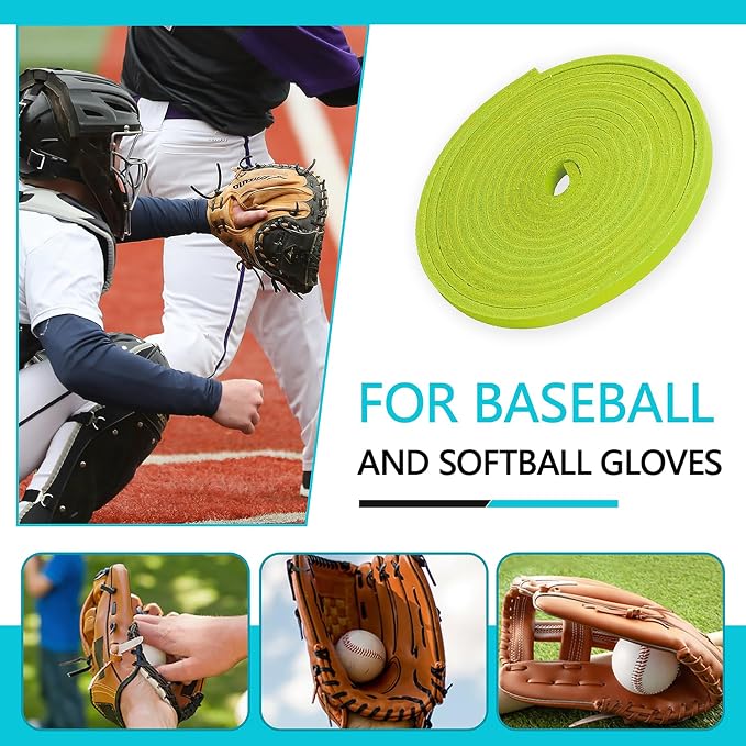 Baseball Glove Lace, Mitt Lace Repair Kit Softball 2 Leather Laces and 2 Lacing Needles for Catcher's Glove