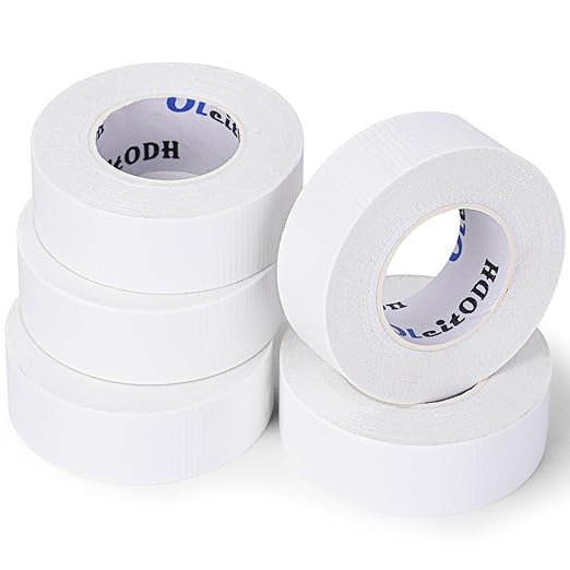 5 Pack Mini White Duct Tape, 1" X 75 Yards Travel Size Duct Tape, Pocket Size Heavy Duty Waterproof No Residue Tear by Hand, Multi-Use for Indoor & Outdoor Repairs, travel camping DIY projects