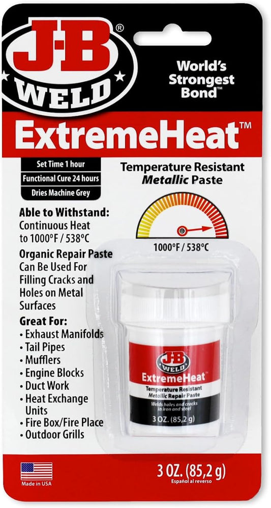 J-B Weld 37901 ExtremeHeat High Temperature Resistant Metallic Paste - 3 oz