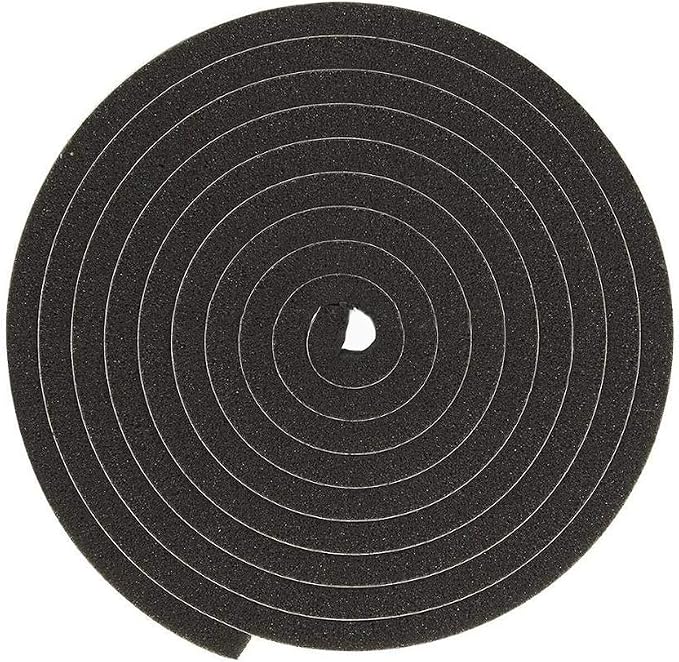 Neoprene Foam Strip Roll By Dualplex, 1" Wide x 10' Long x 1/4" Thick, Weather Seal High Density Stripping with Adhesive Backing – Weather Strip Roll Insulation Foam Strips
