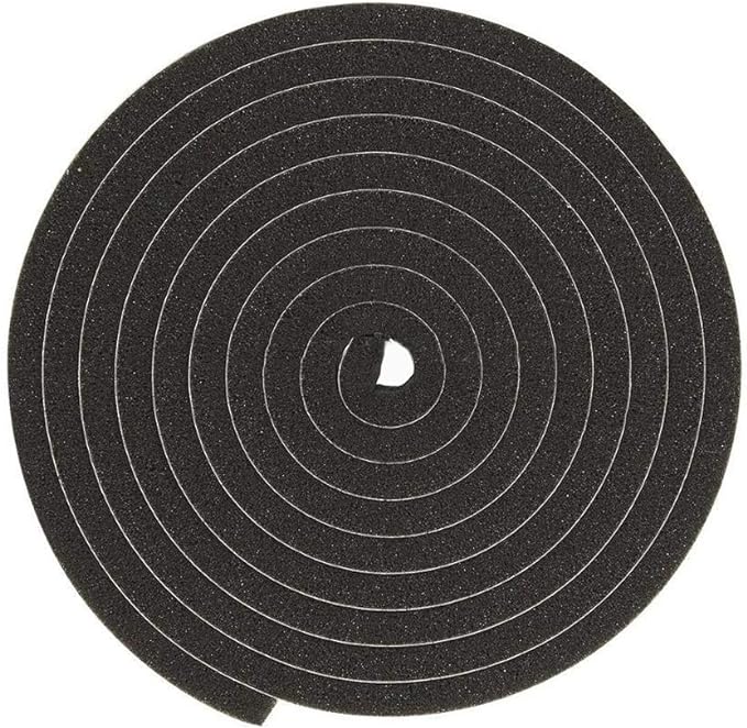 Neoprene Foam Strip Roll by Dualplex, 3" Wide x 10' Long 1/4" Thick, Weather Seal High Density Stripping with Adhesive Backing – Weather Strip Roll Insulation Foam Strips