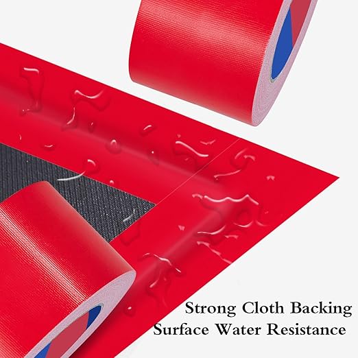 Red Heavy Duty Duct Tape, 3 Inch x 55 Yards, Industrial Grade Waterproof & UV Resistant, Strong Adhesive for Indoor Outdoor Repairs, Crafts, Home Improvement, Moving Packing and DIY Projects
