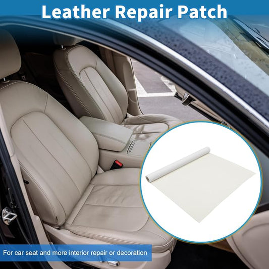 Self Adhesive Leather Repair Patch Strong Stickiness 30"x16" Leather Repair Tape PU Leather White 1 Pcs