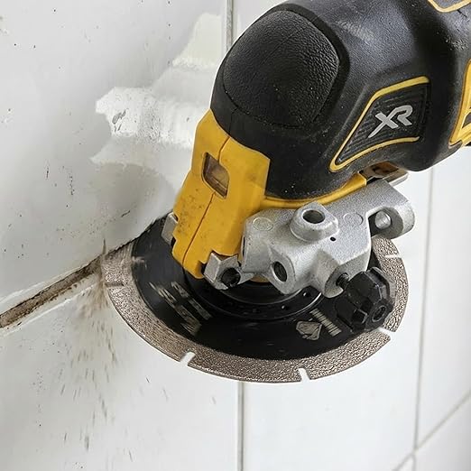 Diamond Oscillating Tool Blade 4PCS, 4" Circular Oscillating Saw Blades for Grit Grout Removal, Universal Quick Release Multitool Blades for Tile, Cement, Concrete, Masonry
