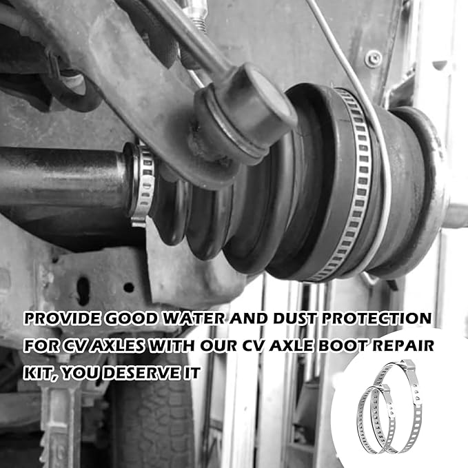 CV Boot Repair Kit,Water&Dust Resistant CV Axle Boot Repair Kit with CVs Boots Clamps & Expander Tool,Professional CVs Joint Boots Kits for Calibers 3.56",2.96",2.46"