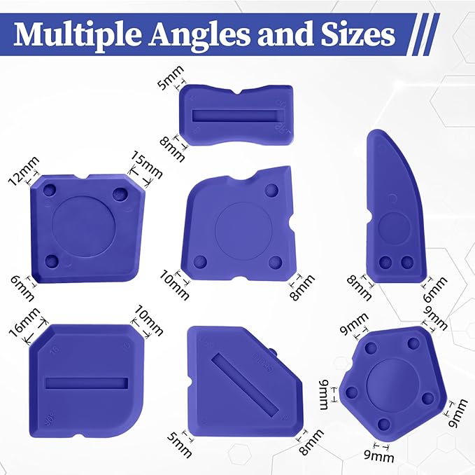 22pcs Caulking Tool Kit-Caulk Finishing Tool, Caulk Remover Tool and Caulk Nozzle Tip for Gap Bathroom Kitchen Toilet Caulking Gap Filling, Suitable for Professionals and DIYer