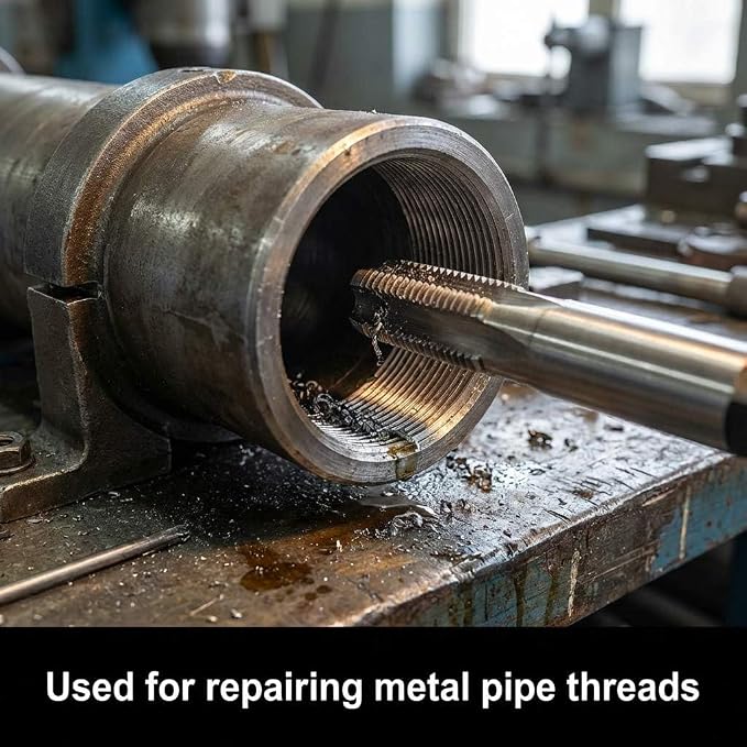 QWORK 1/2"-14 NPT Pipe Tap – Metal Thread Repair Tool for Steel, Iron & Copper Fittings