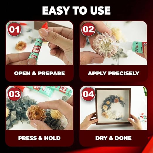 Super Glue Gel Pro, Clear Four 4 Gram Superglue, All Purpose CA Glue for Wood Plastic Craft Metal, Instant Cyanoacrylate Adhesive Repair Ceramic Glass Furniture Leather, Single Use, Quick Dry