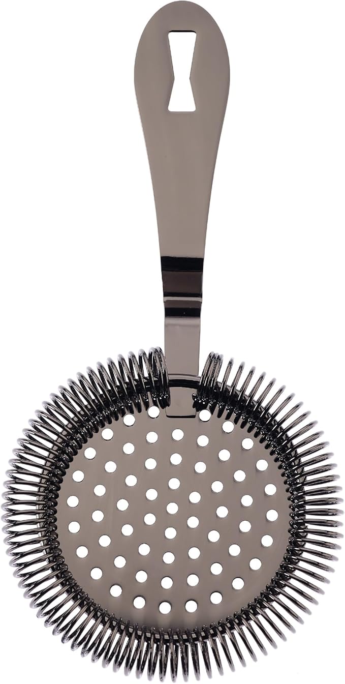 Barfly Deluxe Antique Hawthorne Spring Strainer, Gun Metal Black