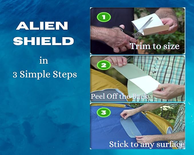 Alien Shield Transparent Sealing Tape Waterproof Repair Tape Adhesive Strips Patch Tape to Repair Tears, Cracks, and Leaks, 3 Rolls Total 15 Feet Rolls x 4” Width As Seen On TV