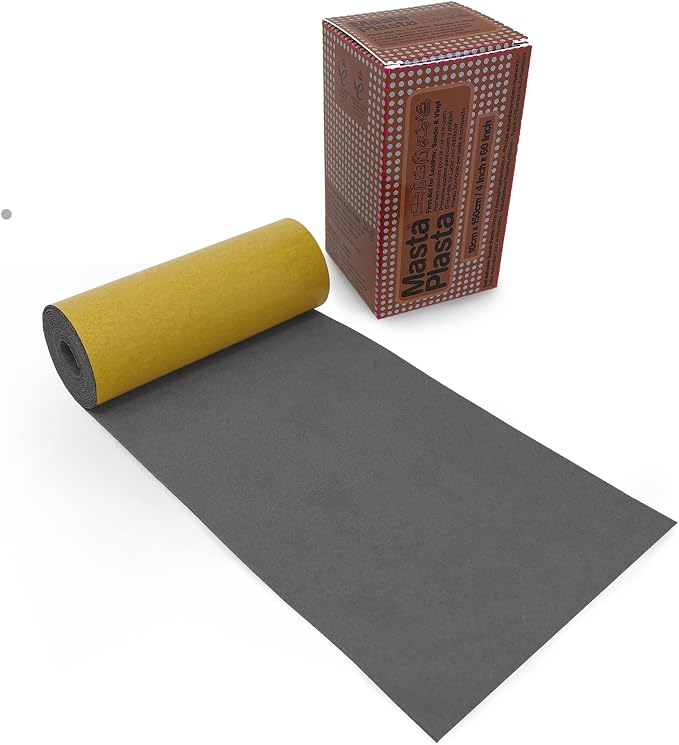 MASTAPLASTA DIY Instant Upholstery-Quality Self-Adhesive Repair Tape Gray Suede 60ins x 4ins / 150cm x 10cm. Easily Fix Couches, Car Interiors, Bags and More. Perfect for Most velvets Too!