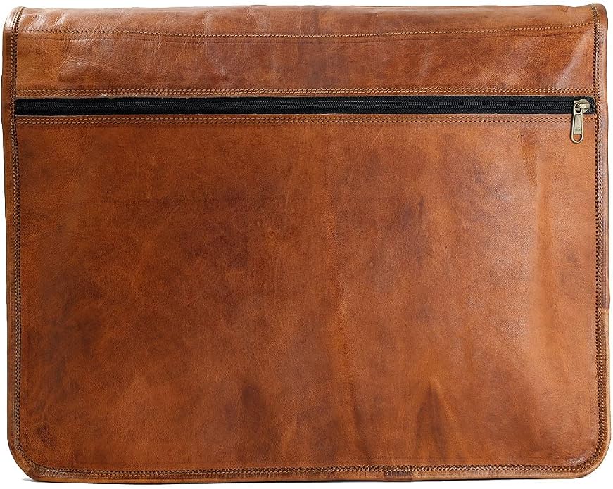 Komal's Passion Leather Vintage Mens 16 Inch Leather Laptop Messenger Pro Satchel Men's Bag