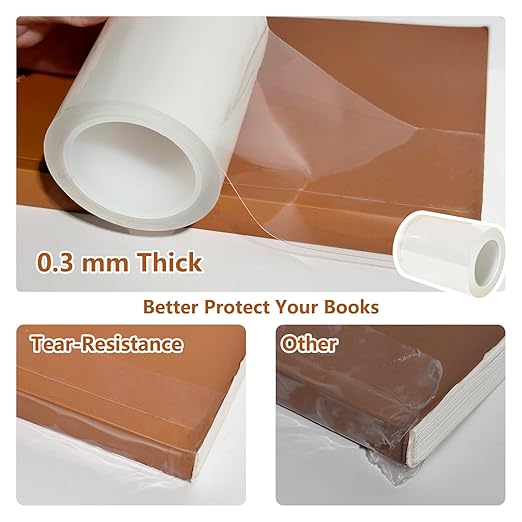 YINTTIAN 3Inch x 16.5Ft Archival Safe Book Repair Tape. Acrylic Acid Free Strong Adhesive Clear Tape for Textbook Spine, Photo Album, Library Repair Supplies, Removable Book Binding Tape