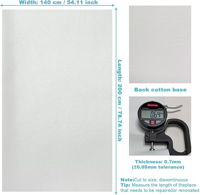 Faux Leather Fabric, Smooth Solid White Vinyl Upholstery Fabric, Artificial Leather Sheets for Upholstery DIY Crafts Pleather, Sewing, Boat Sofa, 55" x 78"
