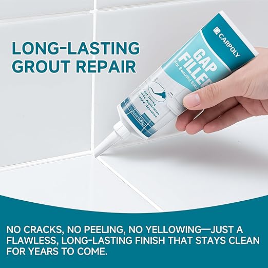 Tile Grout Repair Kit, Black Grout Filler for Bathroom, Kitchen, Rstore & Renew Tile Joints Line, Triple Protection, Fast Drying Shower Grout with Tools(Black, 5.29oz/150g)