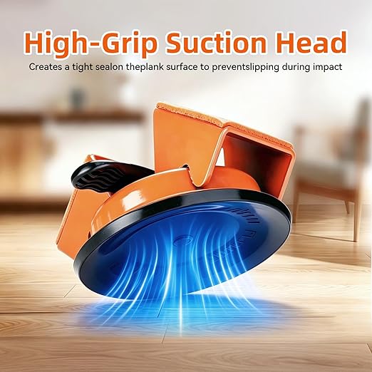 Floor Gap Fixer Tool,Heavy Duty 45° Striking Surface Floor Suction Cup Tool with Slot Cutter and Silicone Pad & Rubber Mallet for Repair Laminate Vinyl Hardwood Flooring