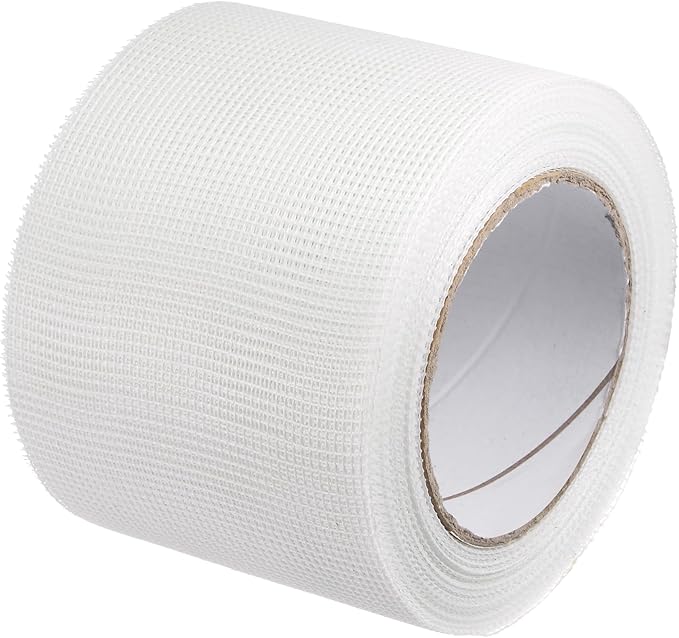 uxcell Drywall Joint Tape Self-Adhesive Fiberglass 4-inch x 98-feet Repair Patch Wall Hole Crack Mesh Size 2mm