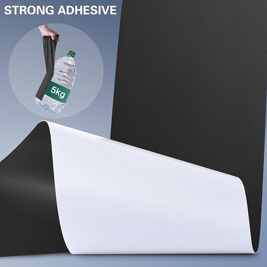 Self Adhesive Leather Repair Patch Kit, 31.4 in x 16 in Large Vinyl Leather Repair Tape for Furniture, Car Seat, Couch, Sofa, Chair Smooth Black