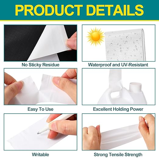 4 Pack 1.77 in x 10 ft Travel Duct Tape Mini Pocket Size Flat Roll Flexible Heavy Duty Waterproof Tear by Hand for Repair Outdoor Emergency Gear EDC DIY Craft Camping Hiking (White)