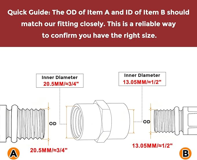 Pack of 2, 1/2" NPT FeMale to 1/4" NPT FeMale Solid Brass Pipe Fitting Coupler, Brass Coupling Hose Fittings Adapter for Pipe Leak Repair, Bathroom Remodeling, Tool Extensions
