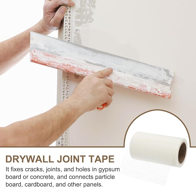 PATIKIL Drywall Repair Mesh Tape, 8 inch x 82 ft Fiberglass Repair Patch Self-Adhesive Dry Wall Joint Tape 8 Mesh Wall Hole Crack and Seam Patch, White