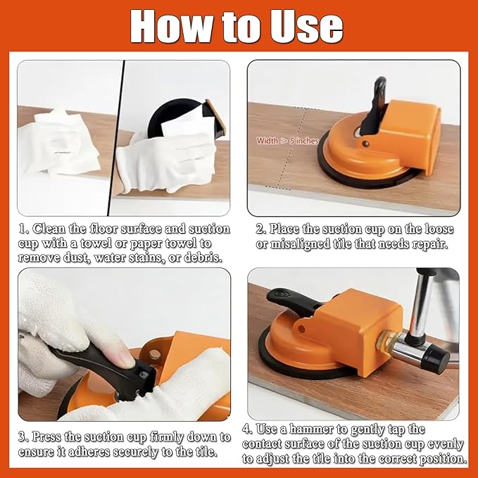 Floor Gap Fixer Tool, Heavy Duty Laminate Floor Suction Cup Repair Tool, for Vinyl Plank & Wood Floors, Gaps Puller for Loose Plank Gaps - Floors Repair Suction Tools
