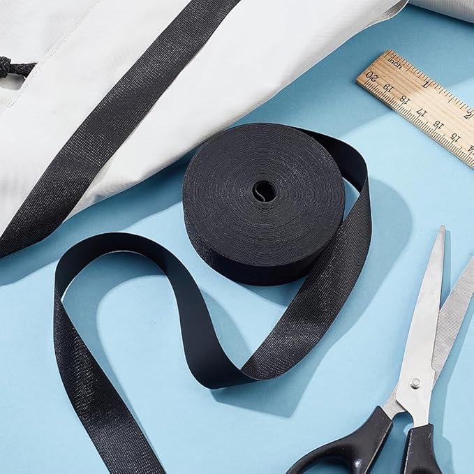 AHANDMAKER Waterproof Seam Tape for Jackets Flat 45.9Ft TPU Cloth Heat Sealing Tape, 0.79'' Iron-On Seam Sealing Tape for Tent Repair Fix Fabric Outdoor Jacket Rain Gear Clothing, Black