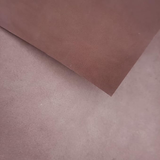 Full Grain Leather Sheet, 4-5mm Thick, Brown Leather, Vegetable Tanned Leather for Crafting, Tooling, Sheath Making (Brown 16 x 32 inches)