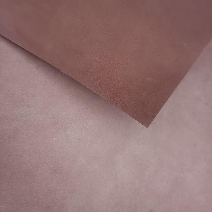 Full Grain Leather Sheet, 4-5mm Thick, Brown Leather, Vegetable Tanned Leather for Crafting, Tooling, Sheath Making (Brown 8 x 8 inches 5pc)