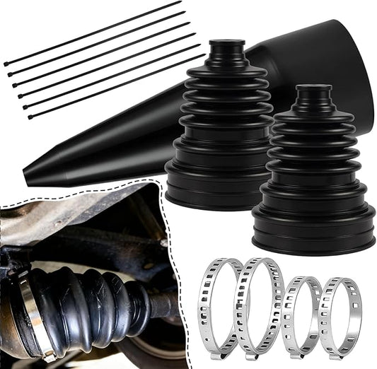 2PCS CV Boot Repair Kit with Stainless Steel Clamps & Expander Tool – Silicone CV Axle Boot Repair Kit for Joint Dustproof & Waterproof, Universal CV Joint Boot Fits Most Cars