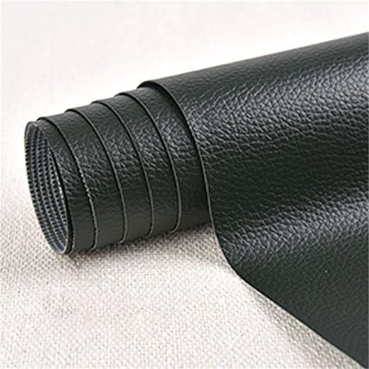 Leather Repair Patch for Couches 35 x 137 cm 1 Roll Large Self-Adhesive refinisher cuttable reupholster Tape Patches kit for Couch Car Seats Furniture Sofa Vinyl Chairs Shoes Fabric FixDark Green 2