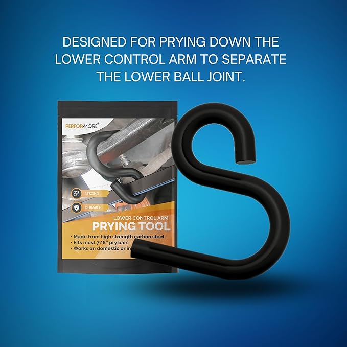 Performer Automotive Lower Control Arm Prying Tool | 0.5 Ton Capacity Black Powder Coated Suspension Bushing Remover | 13mm Wire | Works with 7/8" Pry Bar | Front End Repair Tool