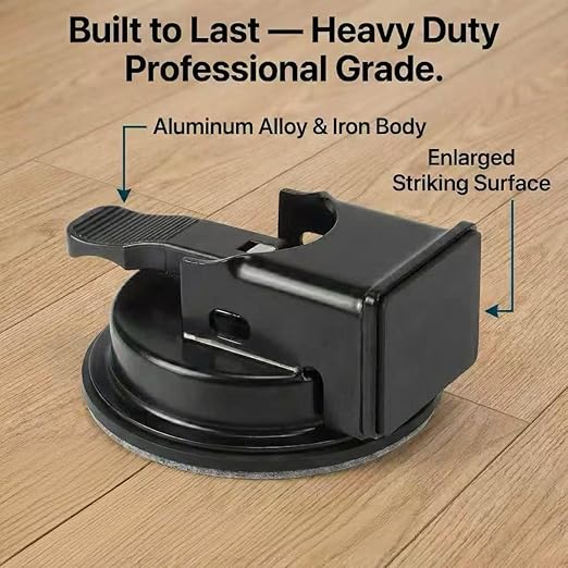 Floor Gap Fixer Tool with Strong Suction Cup, Heavy-Duty Metal Flooring Repair Tool for Laminate Hardwood Tile, Plank Grabber with Reusable Nano Adhesive Pad for Gap Closing & Floorboard Adjustment