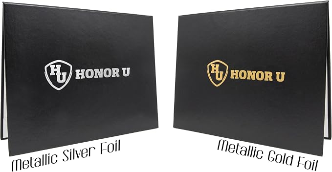 Red Faux Leather Document Cover A4 (8.3x11.7 UK) Size | Tent-Style Opening, Non-Padded with Custom Metallic Foil Printing | Professional Presentation for Awards, Diplomas and Certificates