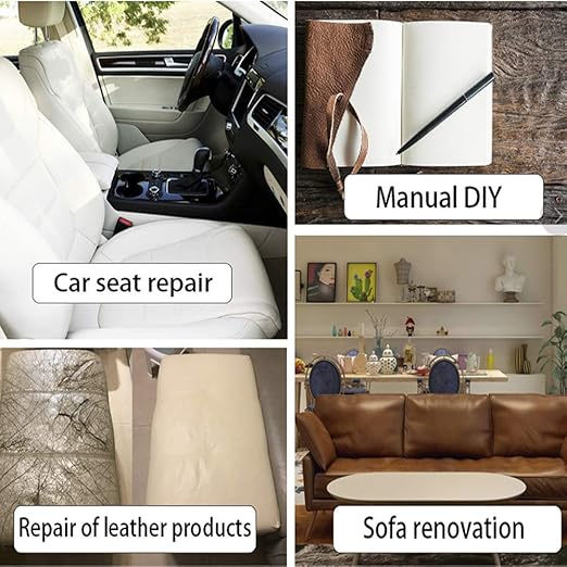 Cindy's Tape Leather Repair Patch Tape Beige Tan 4 x 60 inch Self Adhesive Leather Repair Tape for Furniture, Car Seats, Couch, Sofa, Office Chair, Vinyl Repair Kit